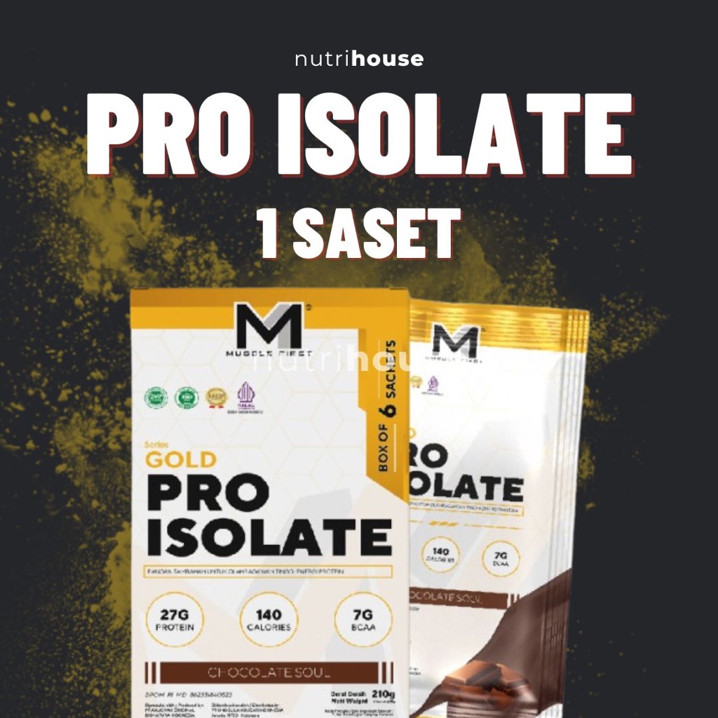 M1 Pro Isolate box 1 saset Muscle First Whey Protein Isolate Saset Nutrihouse