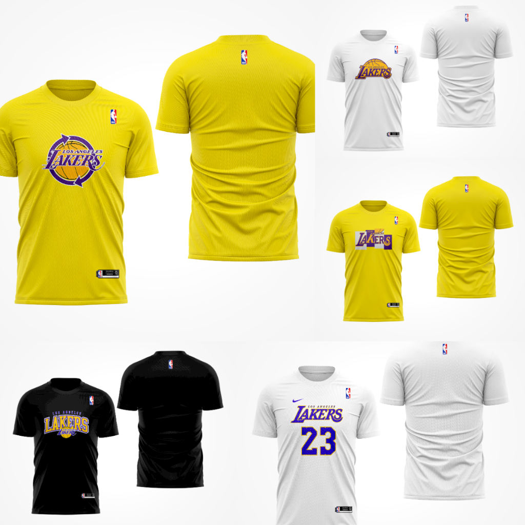QH Baju Basket Kaos NBA Tshirt LA lakers LENRON JAMES 23 T shirt Basketball Jersey Olahraga Pria