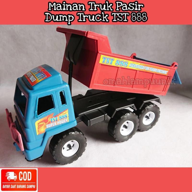 MAINAN ANAK MOBIL TRUK PASIR TST 888 BAK BISA NAIK TURUN DAN PINTU BAK BISA DI BUKA TUTUP