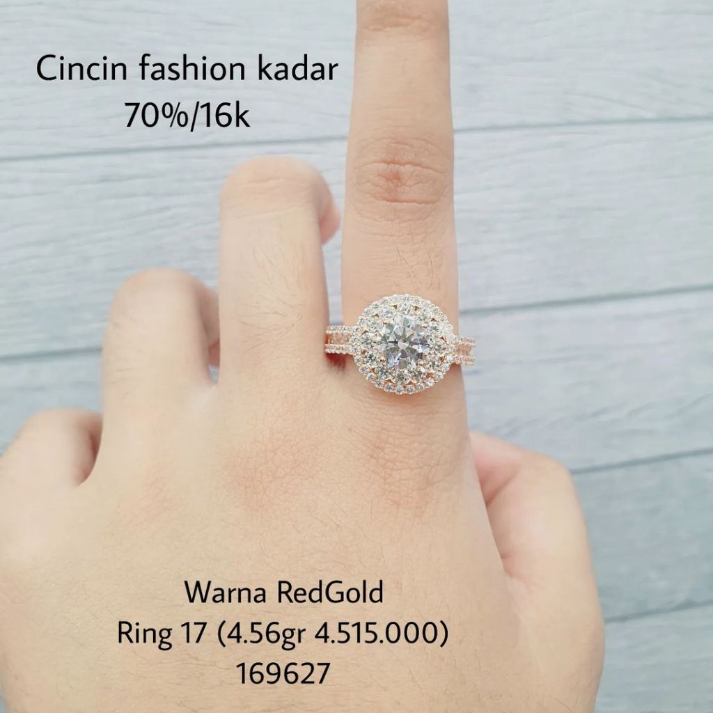 Cincin fashion huruf SA L.503 kadar 70%/16k-RedGold