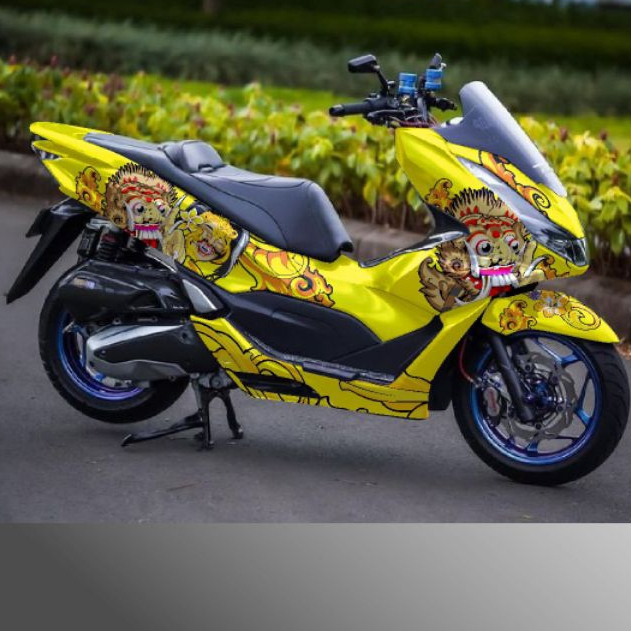 Decal stiker striping motor honda pcx 150/160 full body striping design motif leak bali