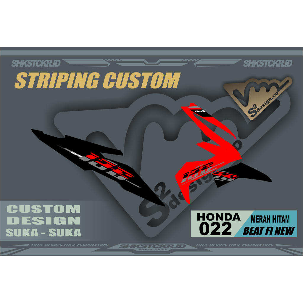 Striping Custom Beat Fi New Esp 2017 2018 2019 Sticker Beat Motif Design Vietnam Motif Terlaris