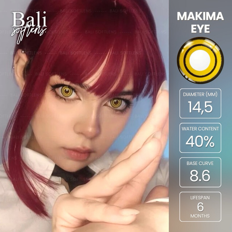 Softlens Cosplay Makima Chainsaw Man Chainsawman Mata Anime Soflens SFX halloween crazy lens soflen 