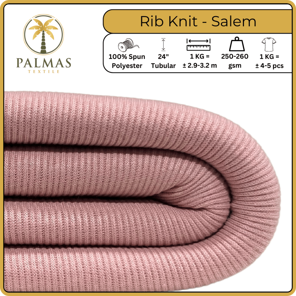 Kain Rib Knit - Salem (Bahan Kaos)