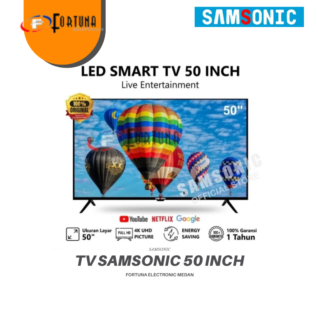 TV LED 50 INCH ANDROID TV SAMSONIC TV HSTVD50S-A MEDAN
