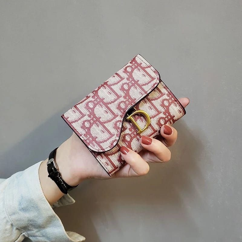 Dompet Kartu Wanita Dompet Lipat Cewek Original | Genie Wallet Dompe Perempuan  Mini Women Wallet PU