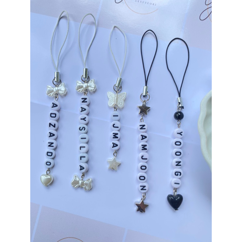 CUSTOM GANTUNGAN NAMA/GANTUNGAN HP NAMA/GANTUNGAN KUNCI NAMA/GANTUNGAN TAS NAMA/GANTUNGAN LUCU