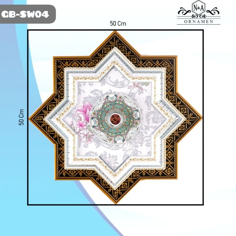 Ornamen Plafon Gypsum Grc Triplek Pvc Dan Dak Beton | Fitting Hiasan Lampu Elegan