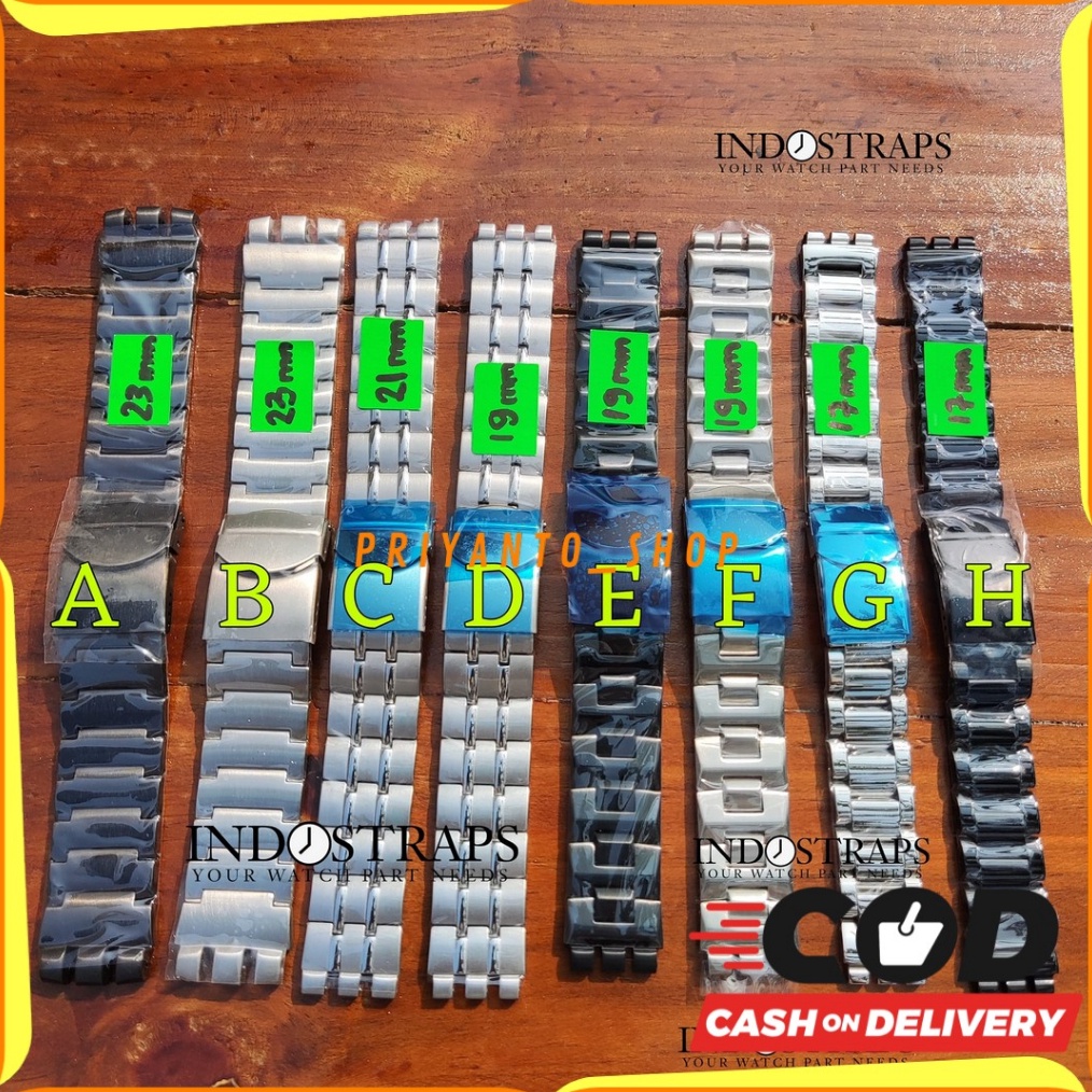 ART H13N STRAP TALI RANTAI JAM TANGAN SWATCH 17MM 19MM 21MM 23MM IRONY NEW GENT PREMIUM