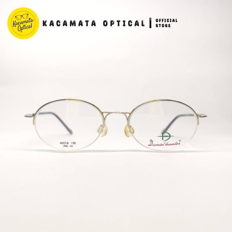 KACAMATA OPTICAL - Frame KMO2062 Half Frame Gold Besi Plastik