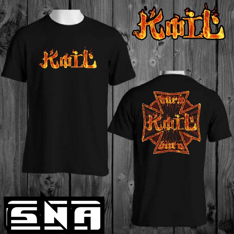 Tshirt Merchandise Koil Api Kaos band Premium original cotton combed Jetblack