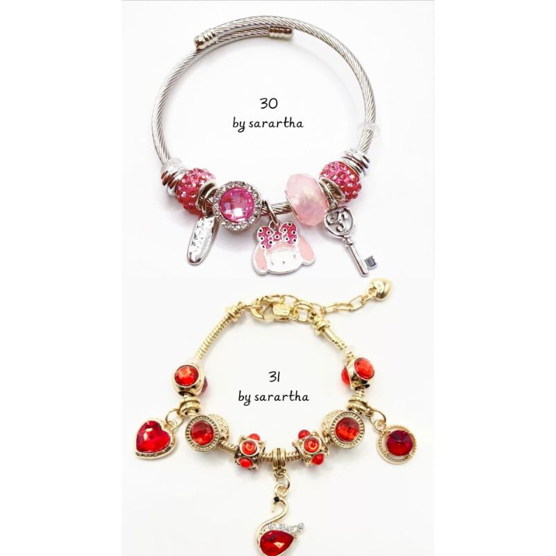 gelang bangle ala pandora titanium