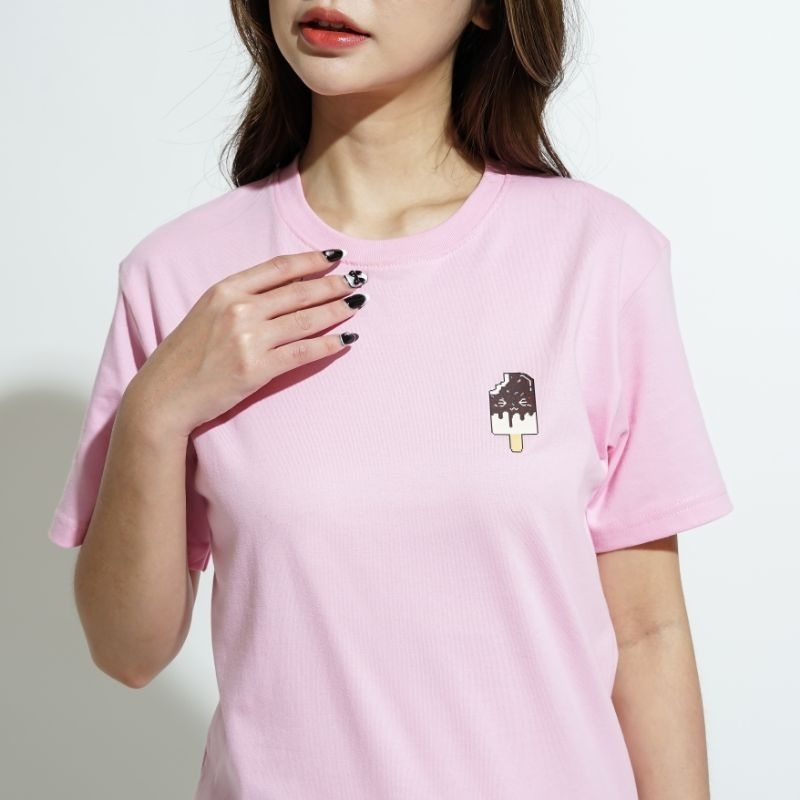 Kaos Pria Wanita Unisex Tshirt Cewek Cowok Cotton Combed Premium Distro Gambar Es Krim Popsicle Ice 