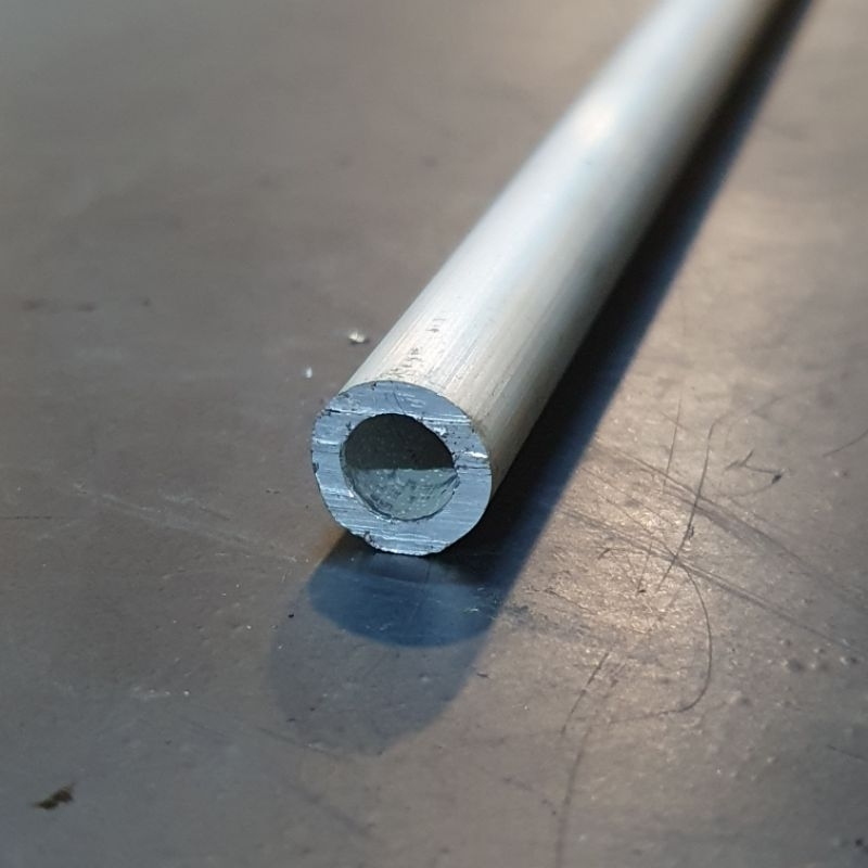 Pipa Alumunium / Aluminium 6063 OD 12 .7 mm x ID 7.7 mm Tebal 2.5 mm Harga panjang 15 cm • 20 cm • 2