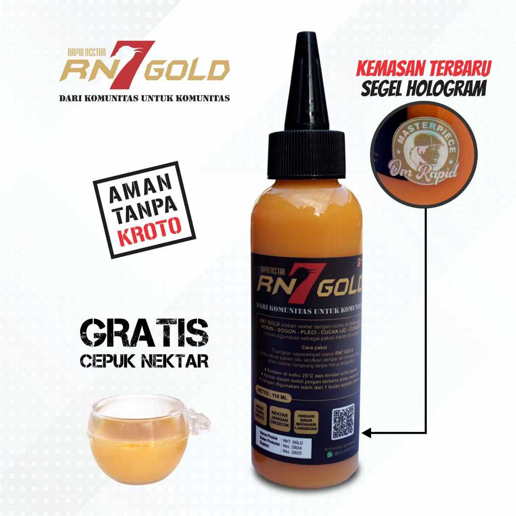 RN 7 RN7 GOLD PAKAN KHUSUS KONIN SOGON PLECI BURUNG MADU HARIAN DAN LOMBA