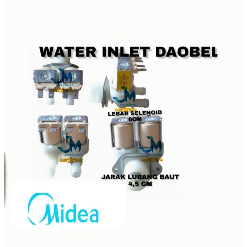 Selenoid Water Inlet Valve 2 Inlet mesin cuci Midea Front Loading - Selenoid mesin cuci Midea