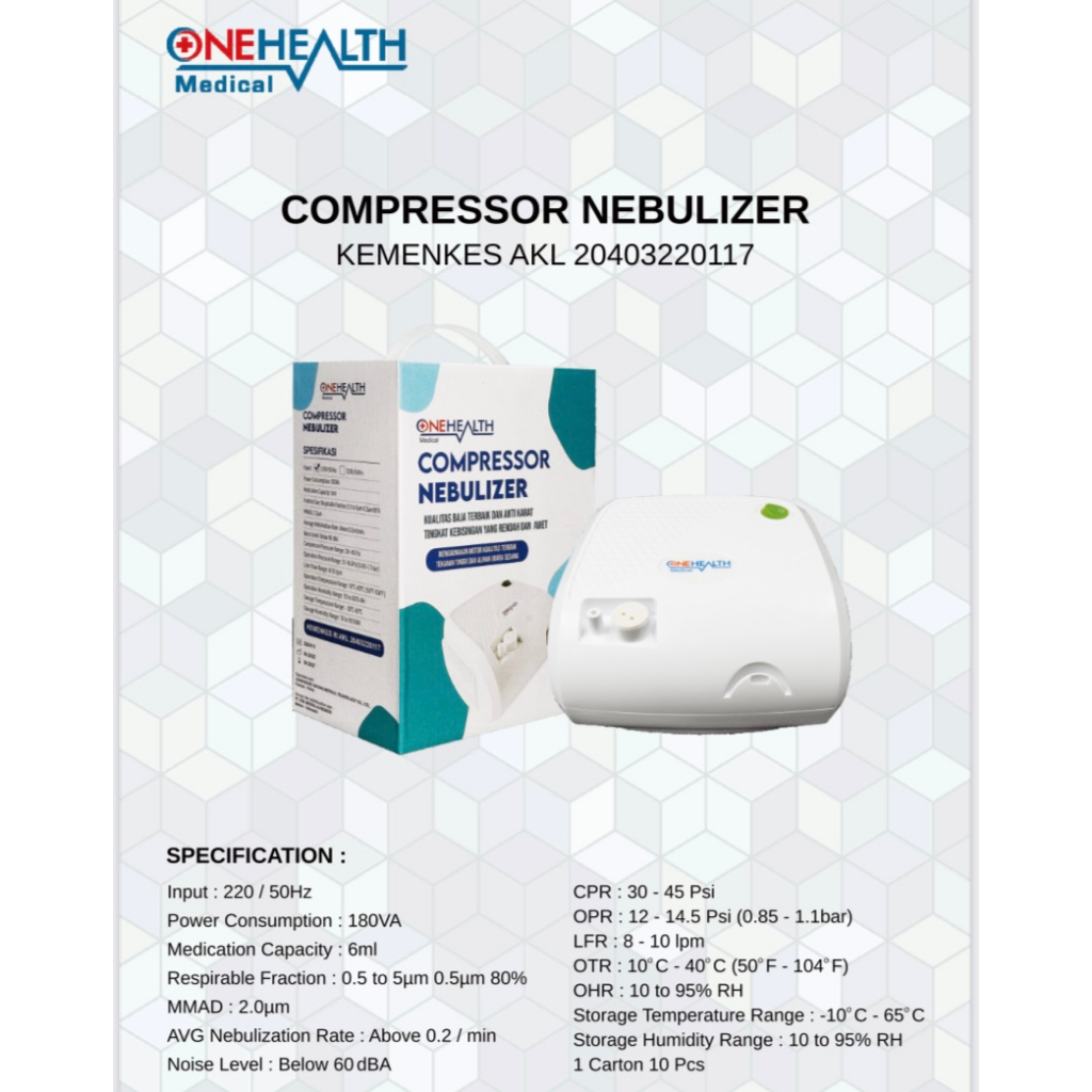 Onehealth Nebulizer Compresor Nebulizer Compressor Termurah