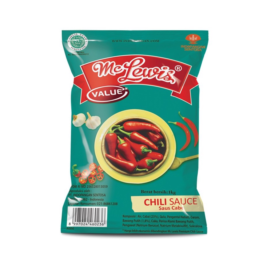 

Produk Oke Mc Lewis Chili Sauce Value 1Kg