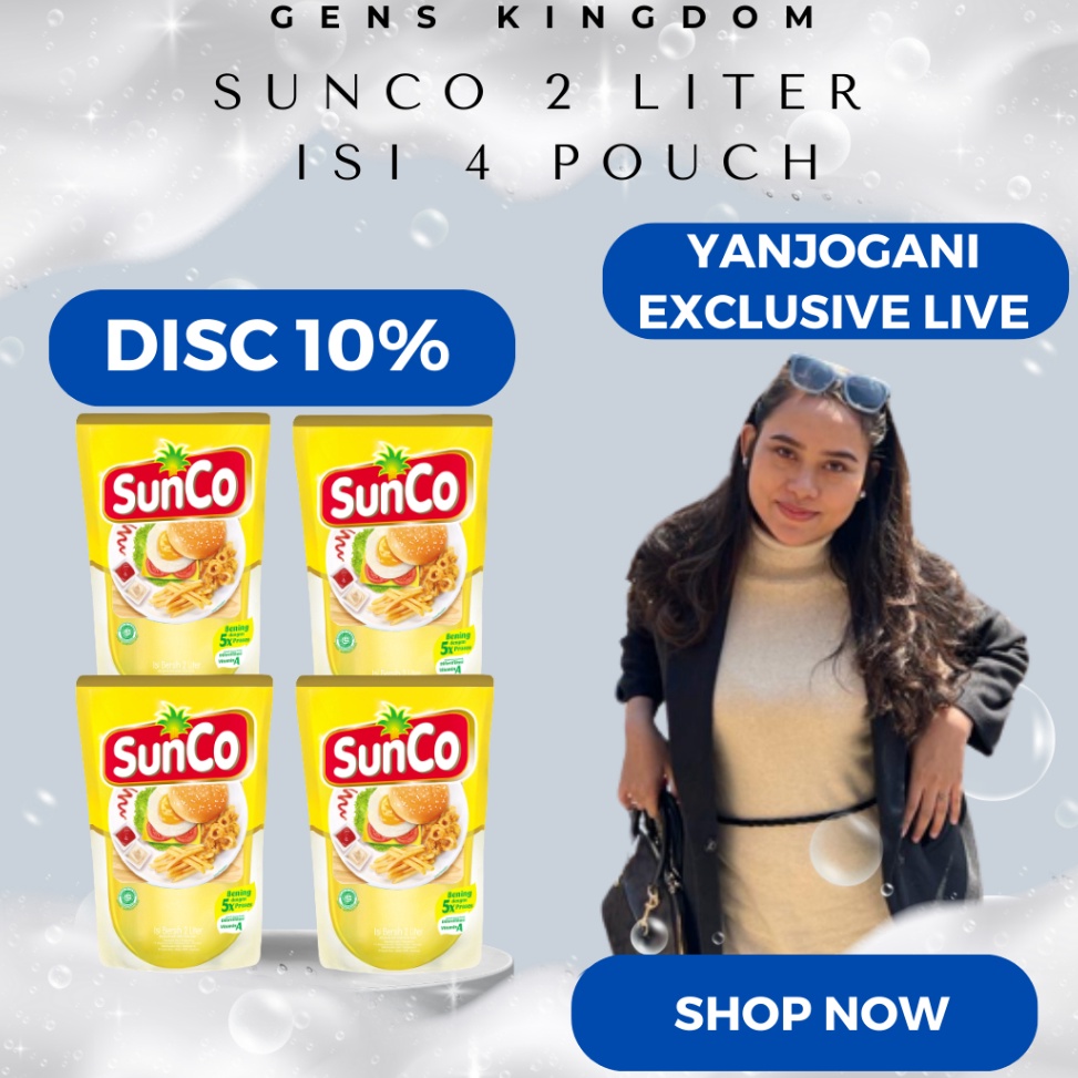 

Gebyar promo MINYAK SUNCO 2 LITER ISI 4 POUCH KHUSUS LIVE YANJOGANI