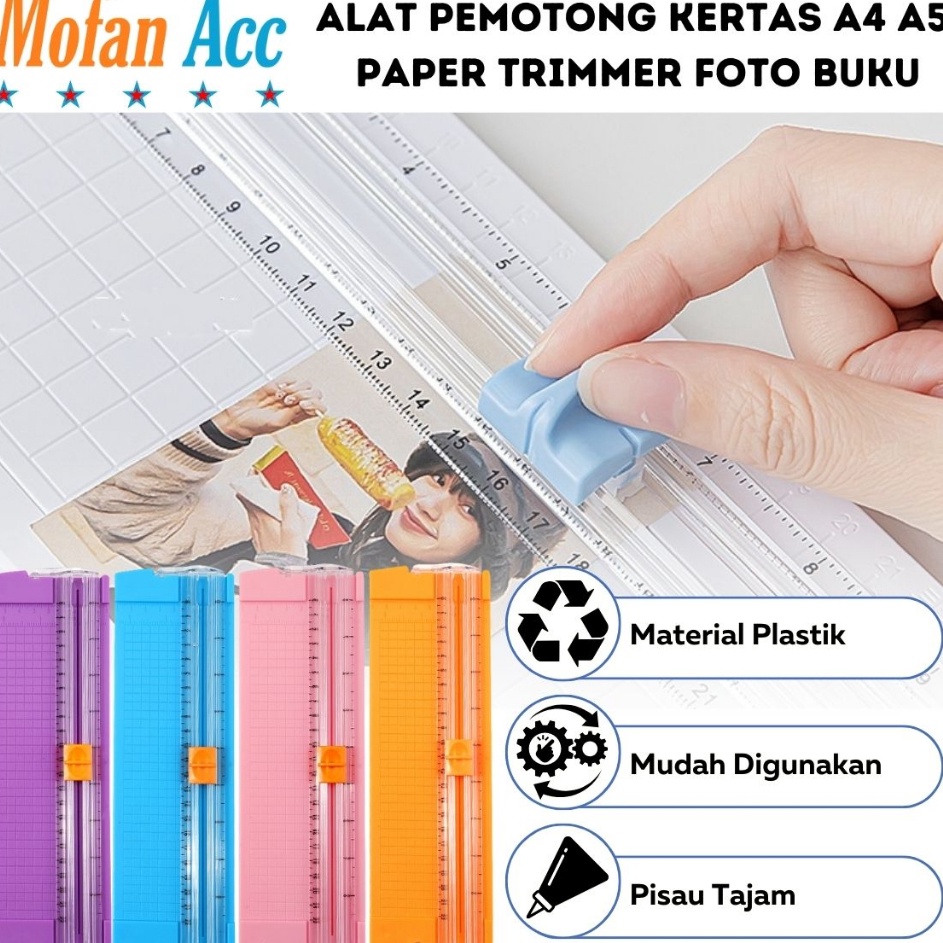 

Ready Terbaru Alat Potong Kertas A4A5 Dengan Penggaris Paper Trimmer Portable Cutting Machine Paper Precision DIY Craft Photo Scrapbook Paperbook Artbook Carton Art Mesin Pemangkas Foto Pemotong Kartu Buku Kliping Alat Perlengkapan Kantor