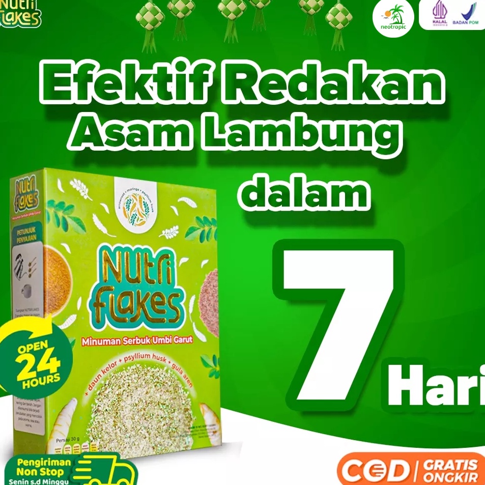 

New Product Nutriflakes Minuman Serbuk Umbi Garut Minuman Sehat Untuk Asam Lambung Maag 1 Alami Umbi Garut Asli Dengan Psyilium Husk Daun Kelor Solusi Perlancar Pencernaan Bantu Terapi Asam Lambung