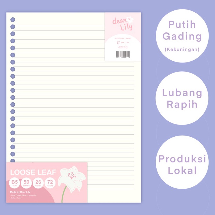 

Sekarang Untung B5 Loose Leaf Isi 5 lembar Isi Kertas B5 Binder 26 Lubang Warna Putih Garding Cream Coksu Motis Garis Polos Grid KotakKotak TitikTitik Dot Natural Paper Kertas Vintage