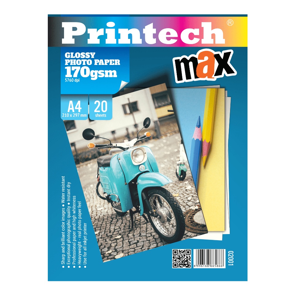 

Produk Spesial Kertas Foto Photo Paper PRINTECH Glossy MAX A4 17g 21
