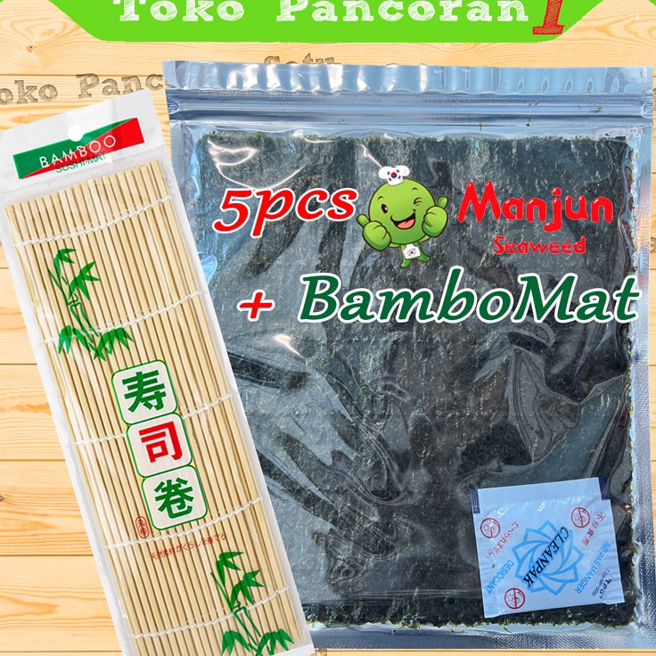 

Harga Max MANJUN Nori Sushi Halal 5 lembar Yakinori Import Kimbab Gimbab Lembar Rumput LautBamboo mat