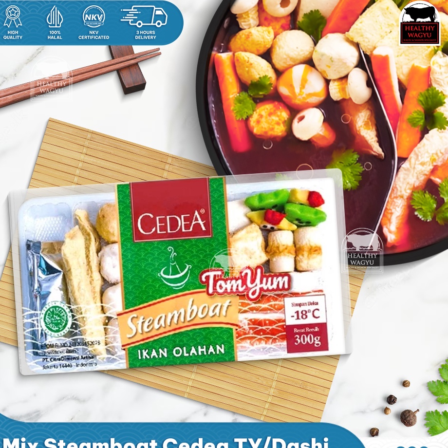 

Spesial Cedea Mix Steamboat Shabu shabu 3gr Healthy Wagyu