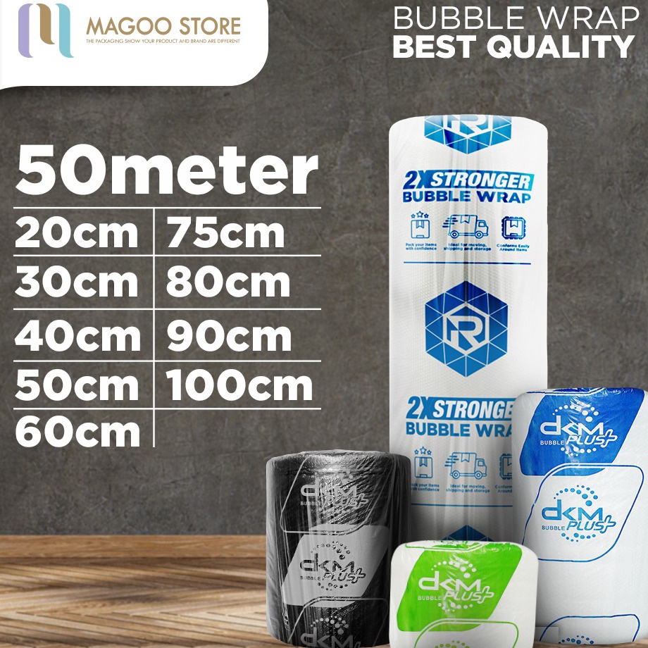 

Penjualan Mutu Bubble Wrap Roll Premium Rusfet 5m Plastik Bubble Packing DKM PLUS