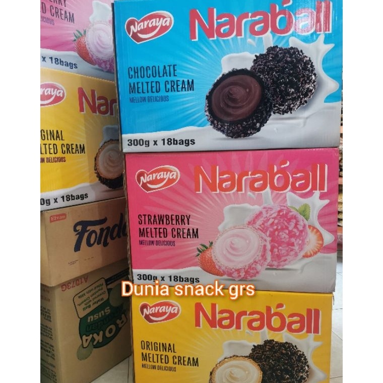 

Grosiran NARAYA NARABALL 3GR IMPORT VARIAN COKLAT STRAWBERRY ORIGINAL