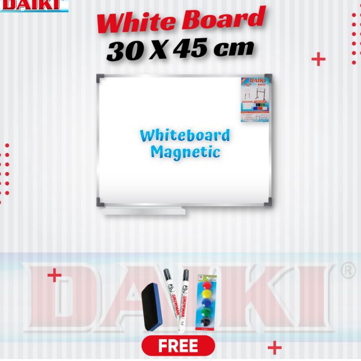 

Baru Meriah Papan tulis Whiteboard Magnetic DAIKI Uk 3x45 Cm