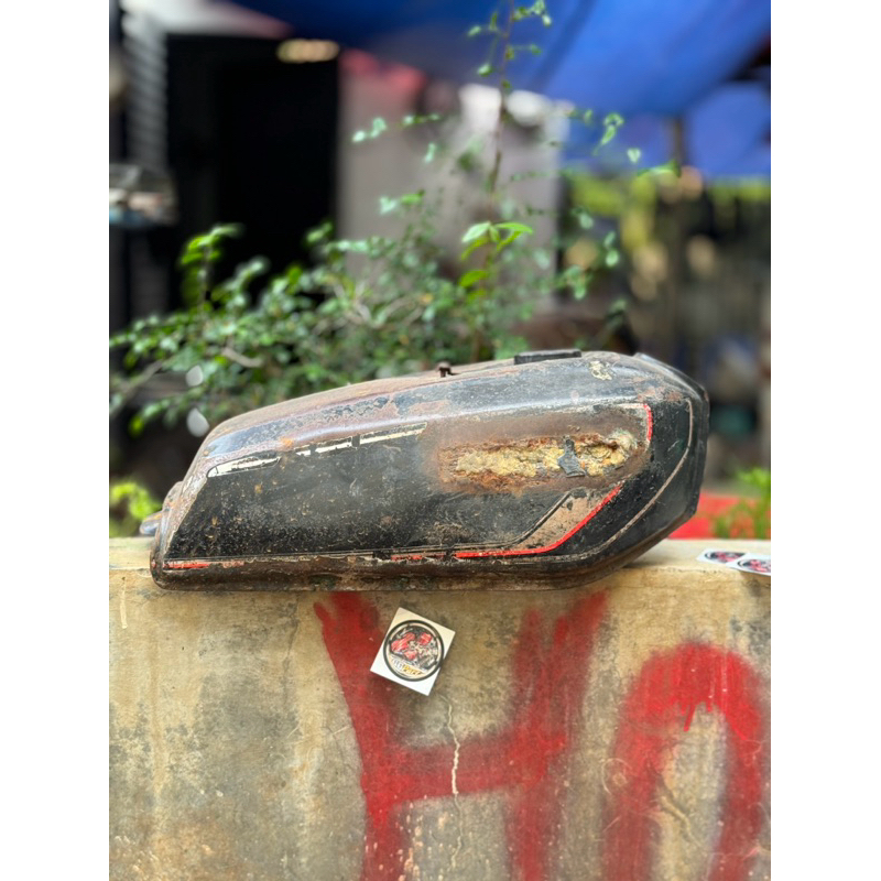 (tengki 2) tengki gl100 original paint tengki gl100 bahan set tutup tengki bulat