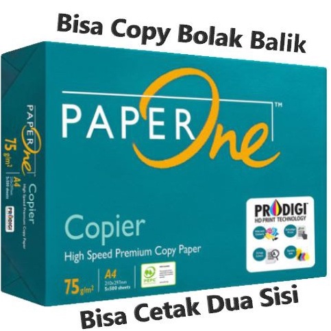 

Big Sale Termurah Kertas Print Fotocopy HVS A4 75 gr PaperOne Rim