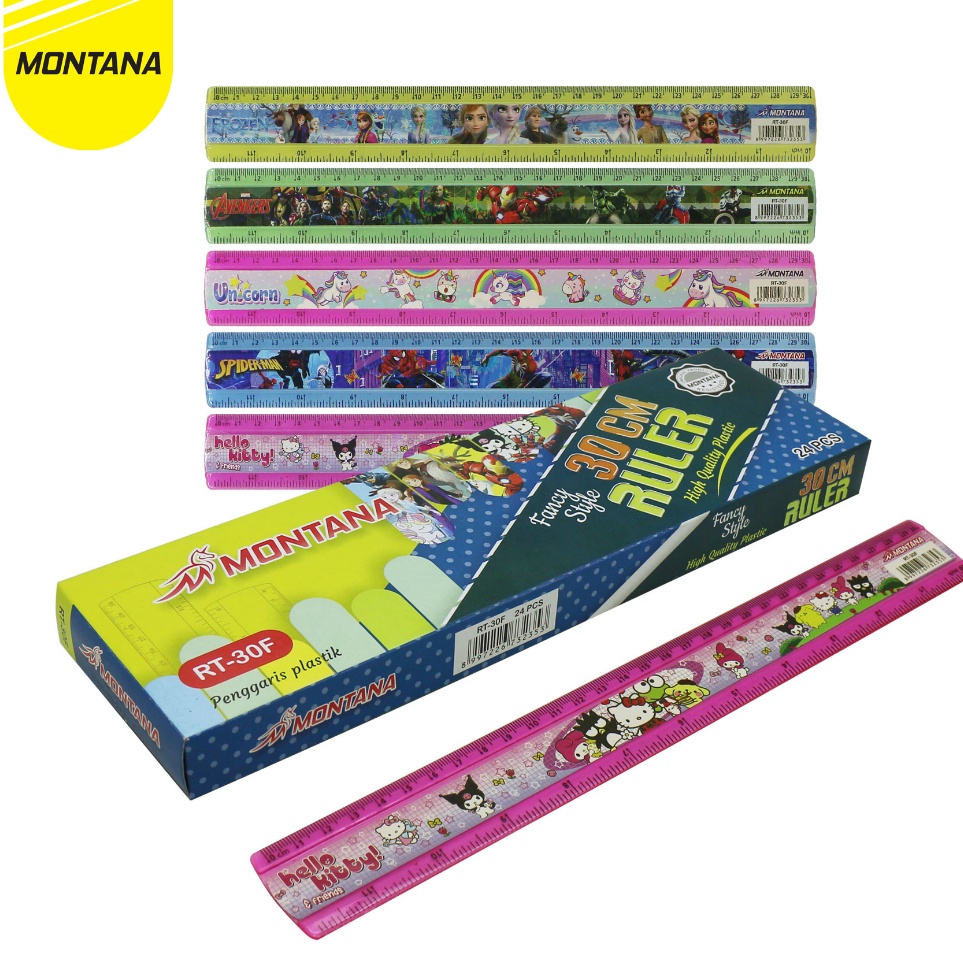 

Promo Meriah Montana Acrylic Ruler Fancy Penggaris Acrylic 3Cm Karakter RT3F Box 24Pcs