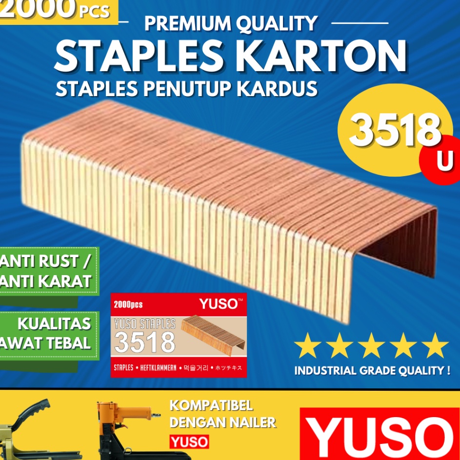

Kejar Murah Isi Staples Karton Kardus 3518 YUSO Carton Besar 3518U 18mm
