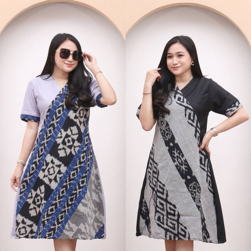 TUNIK TENUN - DRESS TENUN MOANA TTJ  TENUN TORAJA TENUN SUMBA TENUN NTT TROSO JEPARA DRESS KONDANGAN