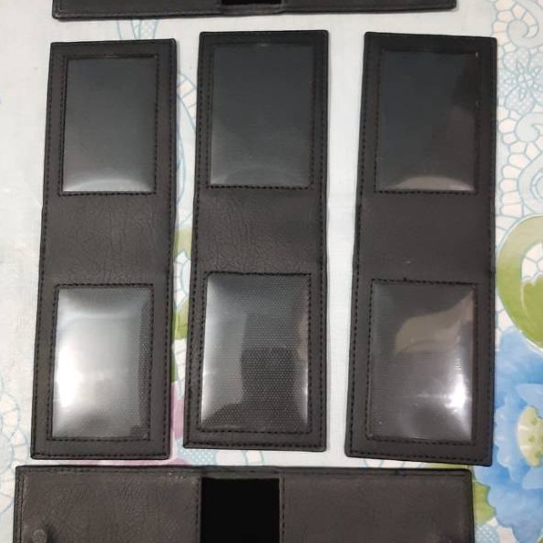 

First Sale Tempat id card name tag kulit sintetis magnet saku