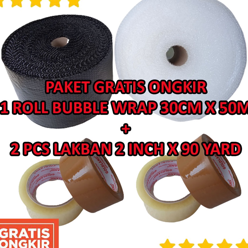 

Buruan Cek 1 Roll Bubble Wrap 5M x 3cm 2 Lakban 48mm x 9 Yard Paket Packing Gratis Ongkir