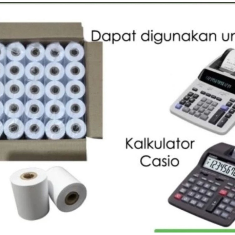 

Diskon Pembelian KERTAS STRUK HVS 1PLY UNTUK KAKULATOR UKURAN 58X48 1PACK ISI 1ROLL