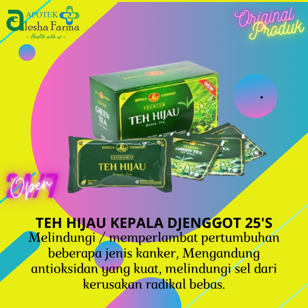 

❤Alesha❤ Teh Hijau Kepala Djenggot Box isi 25 Sachet | Teh Hijau
