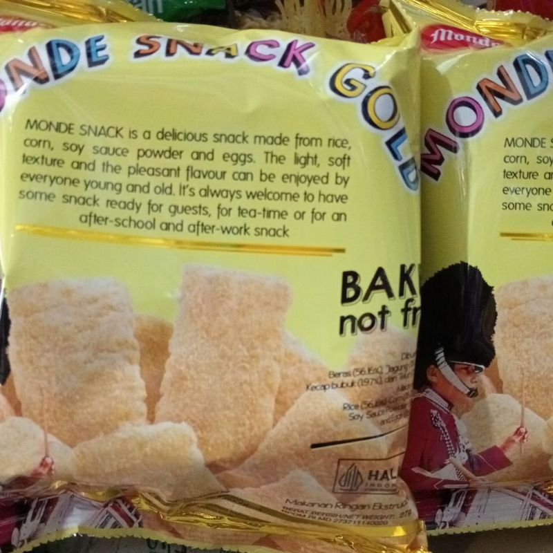 

Monde snack gold 27g rice snack baked