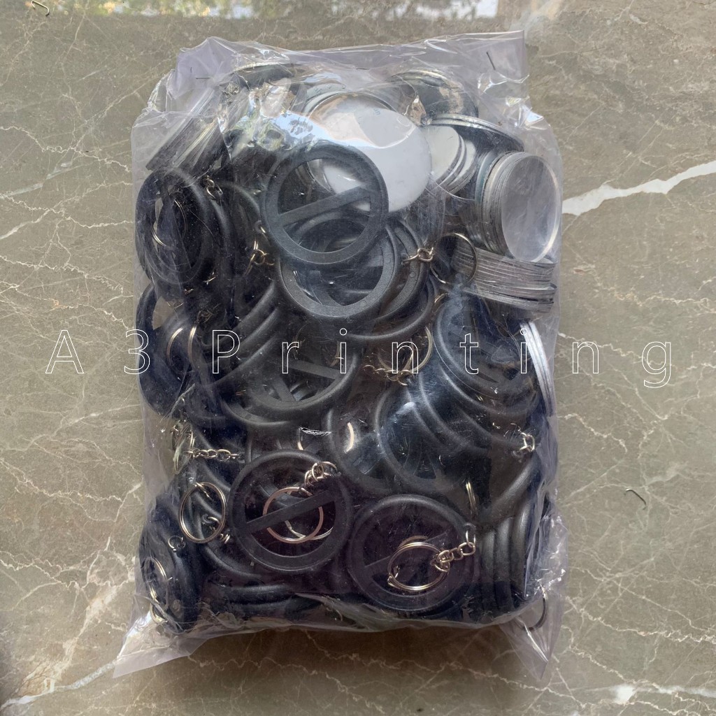 Bahan gantungan kunci (ganci) pin 2 sisi ukuran 45mm