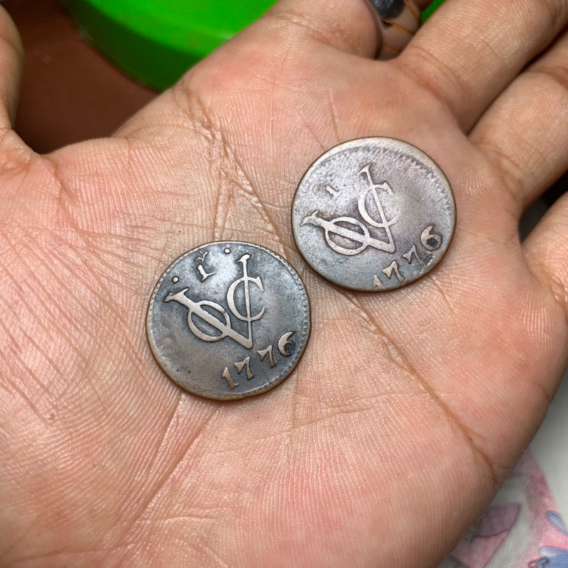 Koin Kuno VOC Tahun 1776 Langka 2pcs