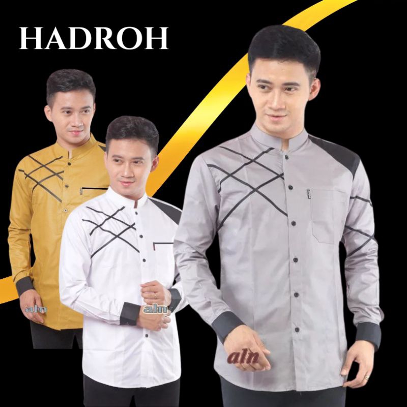 Baju Koko Pakaian Atasan Fashion Muslim Pria Laki Laki Dewasa remaja Lengan Panjang Azzahir Premium 