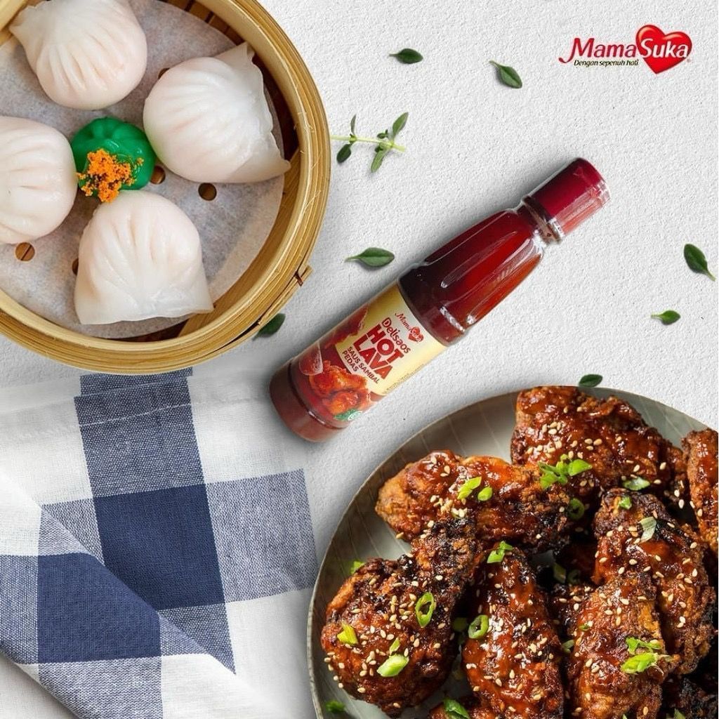 

Mamasuka Delisaos Hot Lava Sambal Pedas 160gr | Korean Sauce | Saus Ala Korea