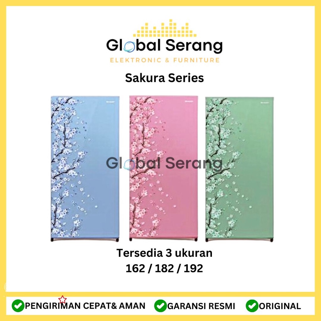 KULKAS SHARP 162 SAKURA 162SH / 162AP / 162VB / 162VR