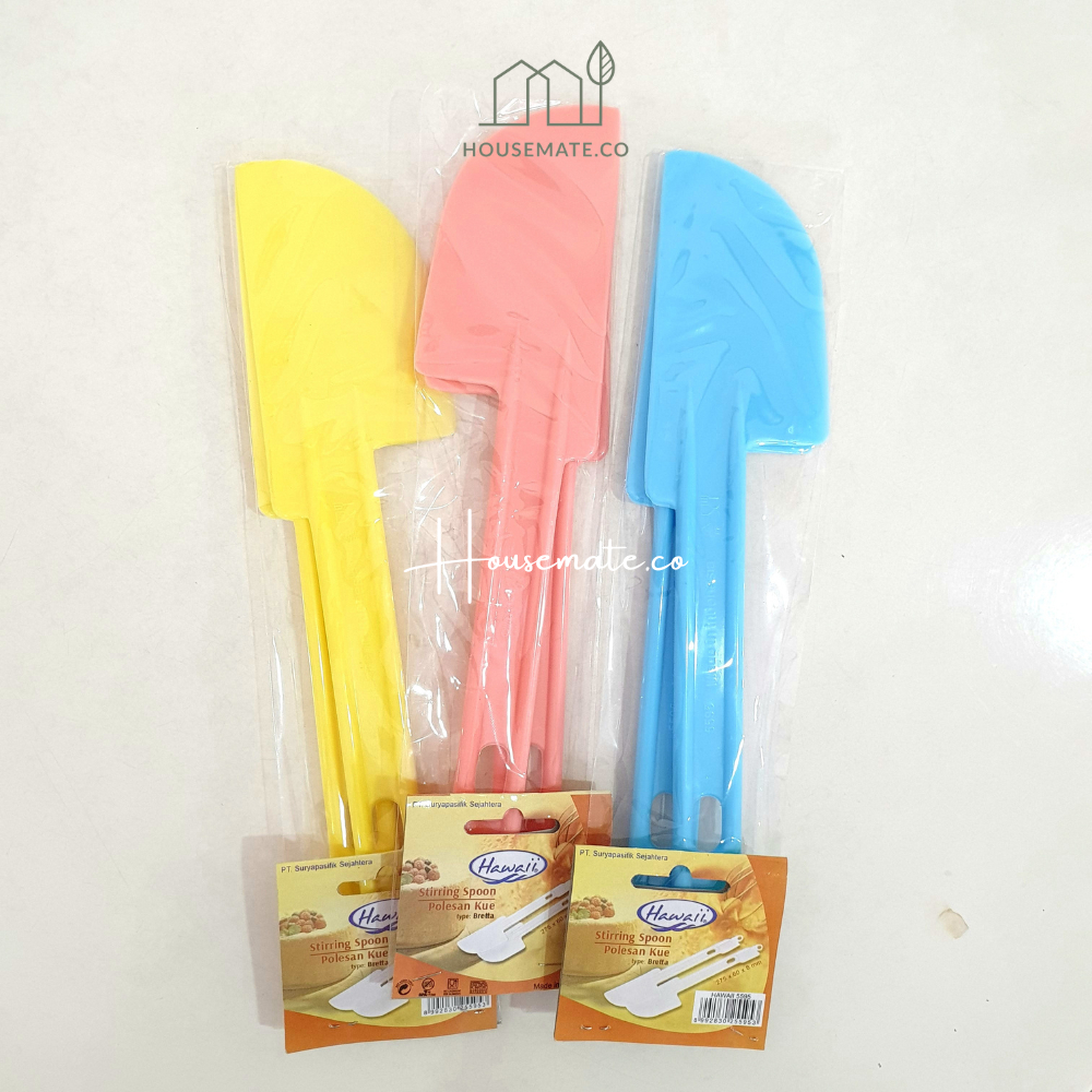 (2 Pcs) Hawaii Pisau Kue Spatula Solet Polesan Kue Serbaguna Hawaii 5595