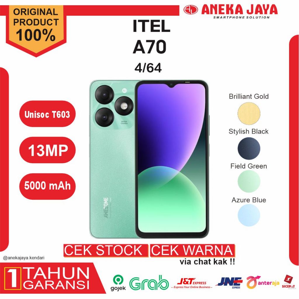 ITEL A70 Awesome baru segel asli pabrik dan garansi resmi
