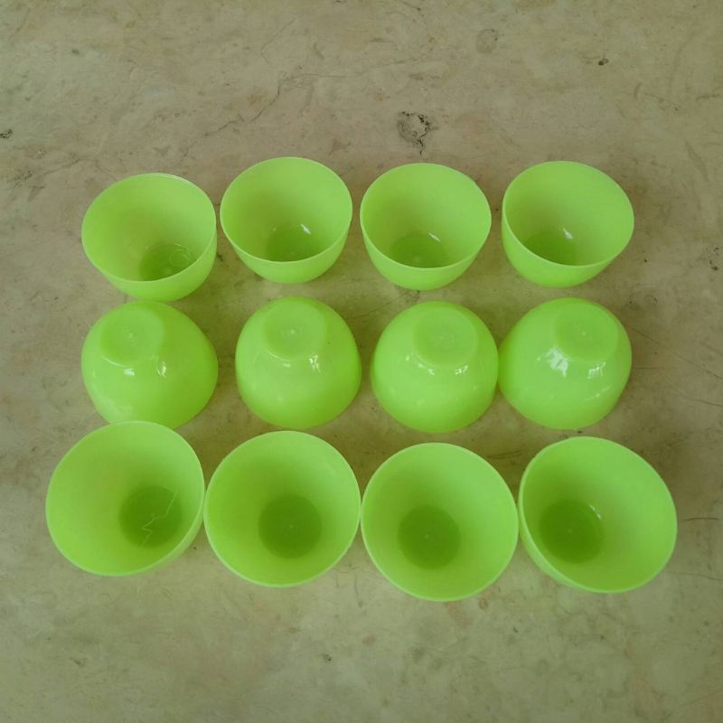 12 pcs Cetakan Kue Talam. Bahan Plastik, Mangkok Kue Talam,